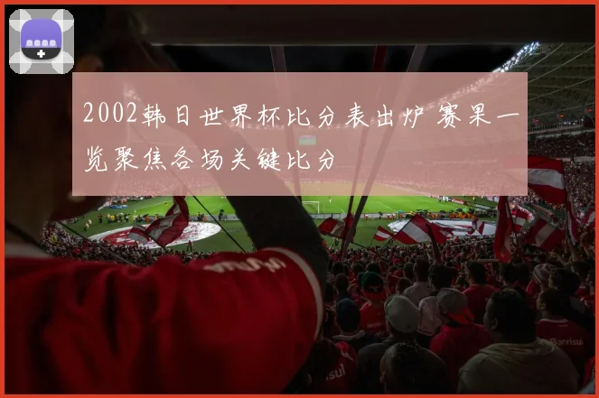 2002韩日世界杯比分表出炉 赛果一览聚焦各场关键比分