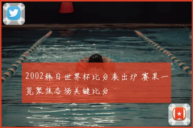 2002韩日世界杯比分表出炉 赛果一览聚焦各场关键比分